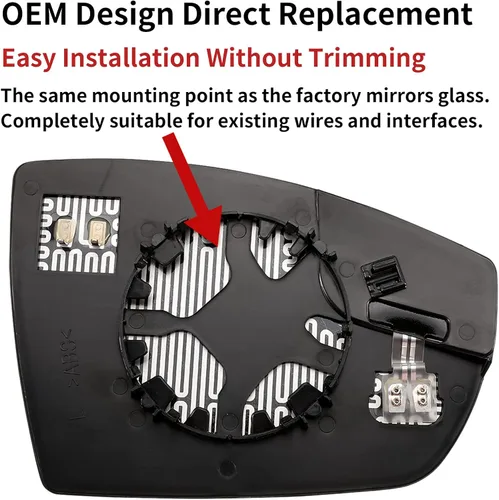 Vista 3 de Espejo lateral del conductor de repuesto para Ford C-Max Hybrid 2013-2018, C-Max Energi 2013-2017, Escape 2013-2016, espejo retrovisor lateral