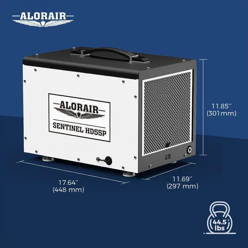 Vista 6 de Deshumidificador ALORAIR 120 PPD con bomba para espacio de arrastre y sótano Automatic Defrost, Memory Start, Up to 1,300 Sq. Ft., with Drain
