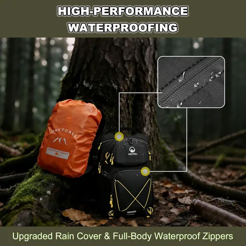 Vista 6 de Mochila de hidratación de 22 litros, mochila de senderismo con vejiga a prueba de fugas de 2 litros, ideal para hombres y mujeres, correr, ciclismo