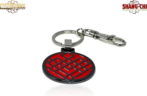 Vista 2 de SalesOne International, LLC Llavero Shang-Chi, famoso símbolo de icono de armadura roja La leyenda de los diez anillos con licencia