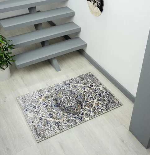 Vista 10 de Luxe Weavers 4620 Marine 2x3 - Alfombra floral envejecida