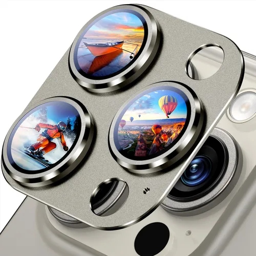 Vista 17 de Uyiton Compatible con iPhone 17 Protector de Lente de Cámara - [No es Fácil de Romper][Fuerte Adsorción][Compatible con Fundas] Protector de Cámara