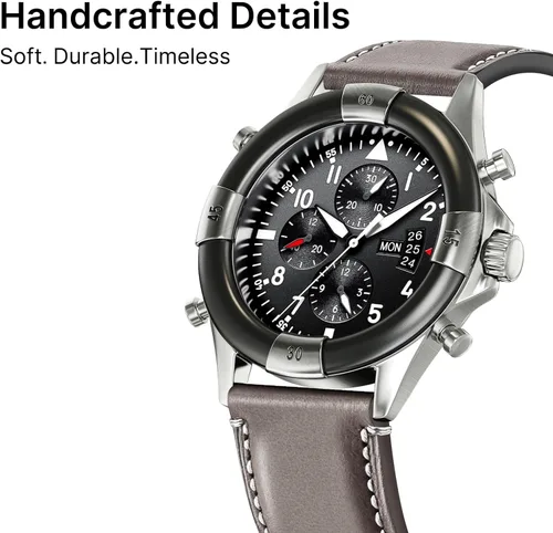 Vista 3 de Fullmosa Correa de reloj de liberación rápida de 0.866 in, 0.787 in y 0.709 in, bandas de cuero bruñido para Samsung Galaxy Watch/Garmin Watch