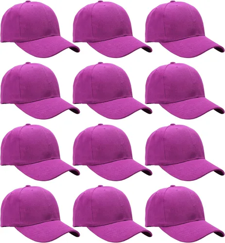 Vista 24 de Falari - 12 unidades de gorras de béisbol, lisas y de tamaño ajustable, venta al por mayor Verde militar