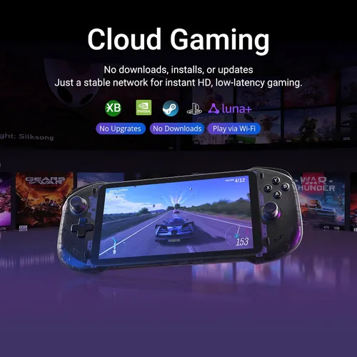 Vista 2 de OnePro Cloud Handheld Portable Remote Play Gaming Console, For Xbox Cloud Gaming, NVIDIA GeForce NOW, Playstation, PC, Long-Battery Life, 7" 1080P