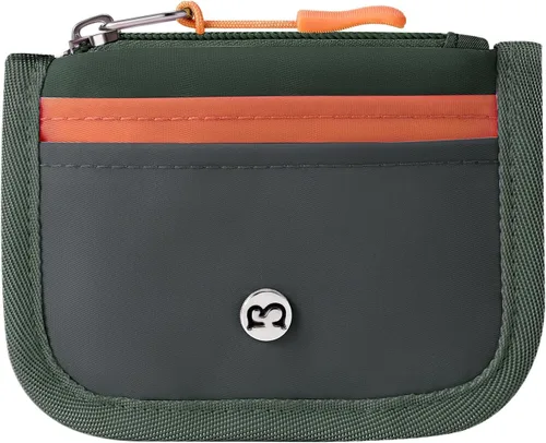 Vista 7 de Babysun Mini tarjetero Rfid delgado con bolsillo con cremallera para cambio/3 ranuras para tarjetas/llavero, cartera pequeña delgada para tarjetas