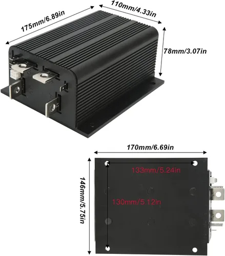 Vista 7 de Controlador de motor de 24V-36V DC, 275A, Operación silenciosa, Programable, Carcasa de aluminio, P1204M 4201