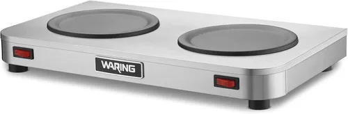 Vista 8 de Waring Commercial WCW10 Café Deco - Calentador de jarra de café individual, 120 V, enchufe de 5 a 15 fases, quemador individual plateado