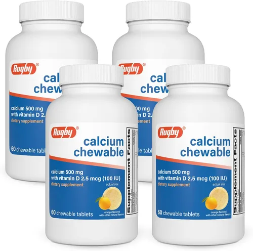 Vista 8 de Rugby - Tabletas masticables de calcio de 500 mg - Suplemento dietético