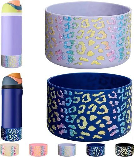 Vista 52 de WK IEASON 2 fundas de silicona para botella de agua Owala, base protectora para botella de agua Owala FreeSip Twist y Flip Flask accesorios