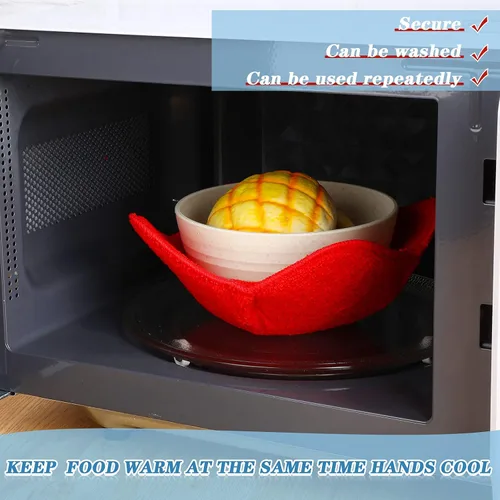 Vista 4 de Patelai Juego de 8 recipientes para microondas acogedores para comida caliente, de 7.5 pulgadas, aptos para microondas, multiusos, a prueba