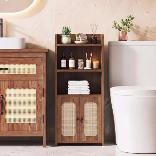 Vista 10 de Gabinete estrecho de papel higiénico, gabinete de almacenamiento de baño