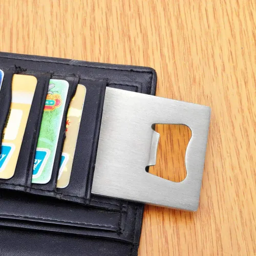 Vista 6 de Wekioger Abrebotellas de tarjetas de crédito para tu cartera, 6 paquetes