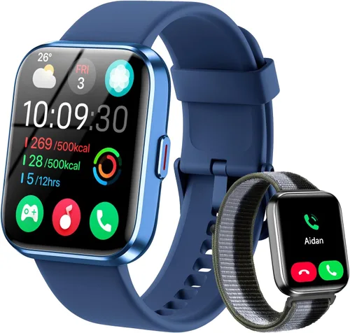 Vista 13 de Relojes inteligentes para mujeres y hombres, reloj inteligente Alexa HD de 1.83 pulgadas para Android y iPhone (llamadas/SMS/recordatorios), reloj