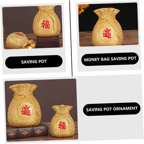 Vista 8 de MAGICLULU Hucha china de la suerte figura de Feng Shui, adorno de banco de monedas, figuras de dinero chino de la suerte para niños, decoración