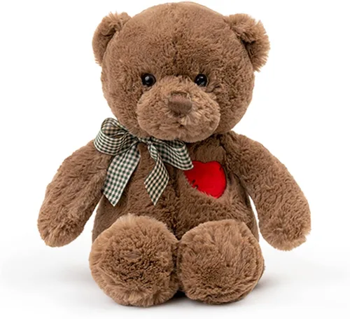 Vista 12 de Oso de Peluche Pequeño de 11.4" con Corazón Lindo Oso de Peluche Marrón Animales de Peluche Suave Oso de Peluche Juguetes de Peluche Regalos