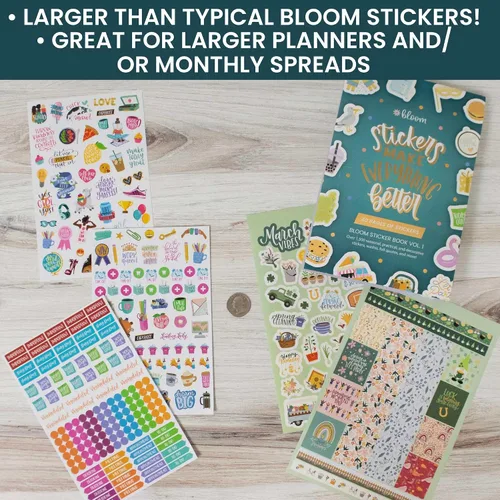 Vista 8 de bloom daily planners Paquete de pegatinas Mega Planificador de 40 páginas (más de 1500 pegatinas) - Libro de pegatinas de variedad definitiva