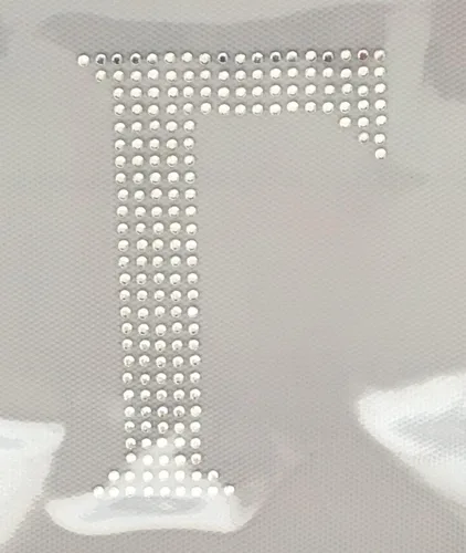 Vista 13 de Letras griegas, 4 pulgadas de alto, diamantes de imitación, transferencia termoadhesiva (alfa)