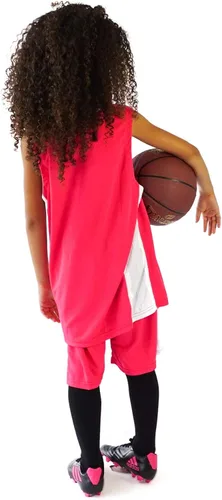 Vista 5 de Conjunto de camisetas de baloncesto prémium para niños, camisetas deportivas y pantalones cortos deportivos para jóvenes y niños de 6 a 12 años