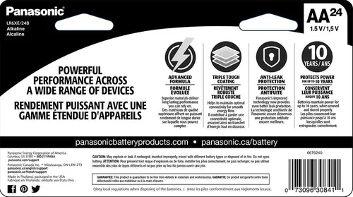 Vista 2 de Panasonic Energy Corporation LR6XE/24B Platinum Power AA - Pilas alcalinas (24 unidades)