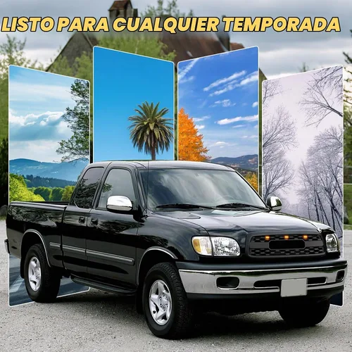 Vista 9 de Conjunto de parrilla frontal compatible con Tundra 2000 2001 2002 1ª generación, parrilla ABS estilo TRD con luces LED para modificación