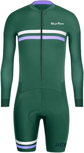 Vista 9 de UGLY FROG Traje de triatlón para hombre de manga corta Jersey de piernas cortas Skinsuit Tri Kit Ciclismo Skinsuit Team Bike Ropa