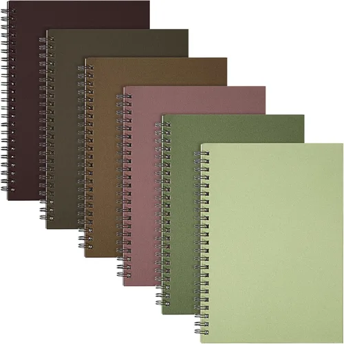 Vista 7 de Fuutreo Paquete de 6 cuadernos en espiral de 10.5 x 7.45, estético