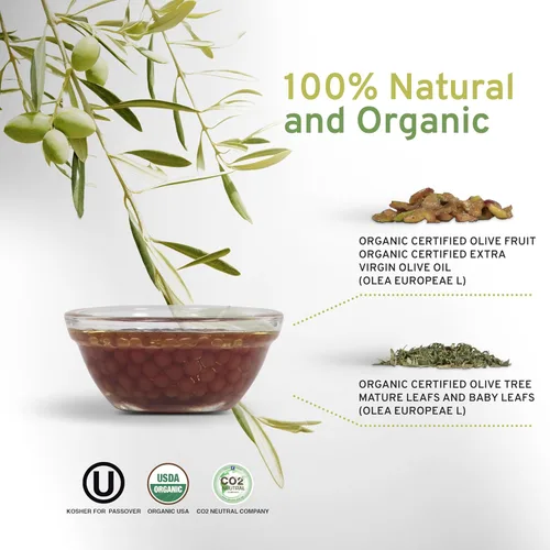 Vista 6 de OLIVIE, Cápsulas de extracto de hoja de olivo orgánico, perlas PowerUp de OLIVIE, suplemento de hidroxitirosol, polifenoles antioxidantes, apoyo