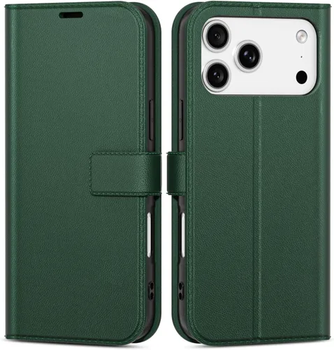 Vista 59 de oakxco Funda tipo cartera para iPhone SE 2022/2020/8/7 con soporte para tarjeta de crédito, funda magnética RFID delgada tipo libro con tapa