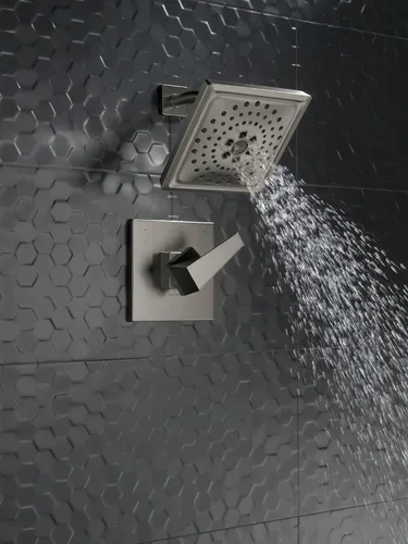 Vista 2 de Delta Faucet T14243-KS-PR Trillian - Bañera o ducha, mango único, acero inoxidable negro