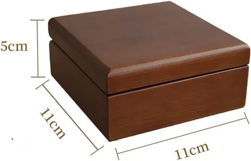 Vista 6 de TREXD - Joyero portátil de madera para collar y aretes, organizador de joyas
