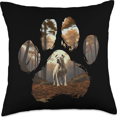 Vista 4 de Dogo Argentino Mountain Paw Design Dog Mom Dad Throw Pillow