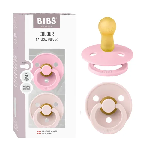 Vista 72 de BIBS - Paquete de 2 chupetes para bebés, goma natural libre de bisfenol A (BPA), hechos en Dinamarca, para niños de 0-6 meses, azul pastel