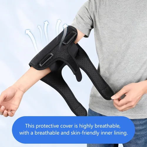 Vista 5 de Cozyhealth Codera cómoda para dormir por la noche, síndrome del túnel cubital, atrapamiento del nervio cubital con inmovilizador de manga