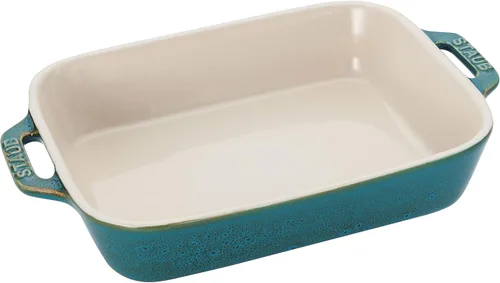 Vista 10 de staub Dish 40511-882 - Plato rectangular, color turquesa, 5.5 x 4.3 pulgadas (5.5 x 4.3 in), de cerámica, apto para horno y microondas