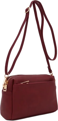 Vista 78 de FashionPuzzle Triple Zip Small Crossbody Bag