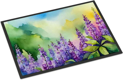 Vista 96 de Caroline's Treasures DAC1621MAT - Felpudo con diseño de camelia en acuarela de 18 x 27 pulgadas, tapete para puerta delantera, para interiores