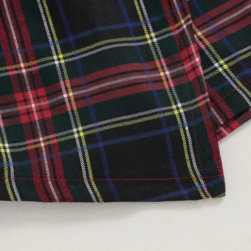 Vista 6 de Conjunto de minifalda plisada a cuadros para bebé niña para otoño e invierno