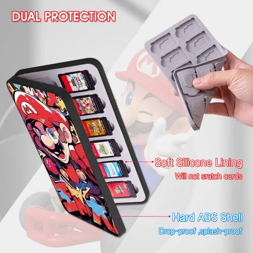 Vista 90 de PERFECTSIGHT Switch Game Case Compatible with Nintendo Switch Game Holder for Switch OLED/ Lite Game Card Case Cartridge with 24 Slots Game Card