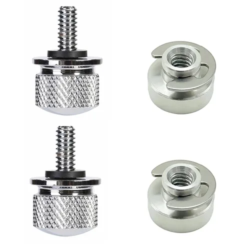 Vista 8 de Juego de 4 tornillos y tuercas de acero inoxidable para guardabarros trasero y guardabarros, montaje rápido, compatibles con Harley Touring Soft