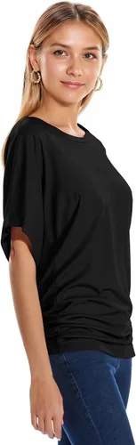 Vista 4 de Hybrid & Company Camiseta Dolman con cuello barco súper cómoda para mujer