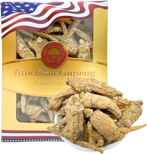 Vista 7 de DOL Raíz de ginseng cultivada a mano de Wisconsin americano, mediana y grande, ginseng americano cultivado de Wisconsin (grande, 16 onzas en caja)