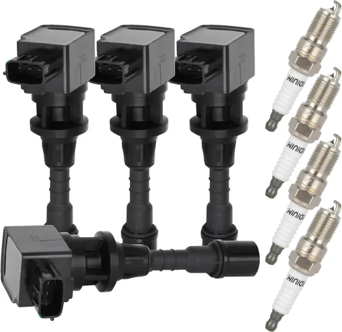 Vista 2 de Bobinas de bobina de encendido y bujías de iridio UF541 compatibles con Mazda 2006-2008 5 2.3L L4