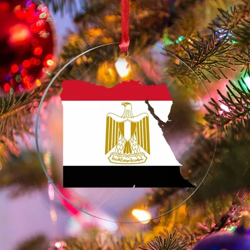 Vista 21 de Silueta de la bandera de Bután, adornos para árbol de Navidad, bandera nacional, recuerdo, decoraciones de Navidad, adornos acrílicos de Bután