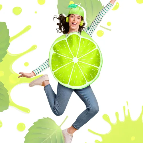 Vista 6 de Disfraz de zanahoria para adultos, disfraz de cosplay de zanahoria, limón, frutas divertidas y vegetales, disfraz para cumpleaños y vacaciones
