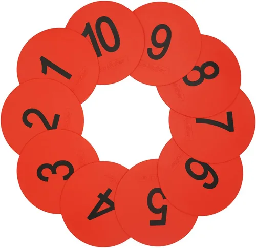 Vista 9 de Marcadores de puntos numerados de 6 pulgadas, material TPE antideslizante para el suelo, impermeable, para marcas de campo y cancha, fitness