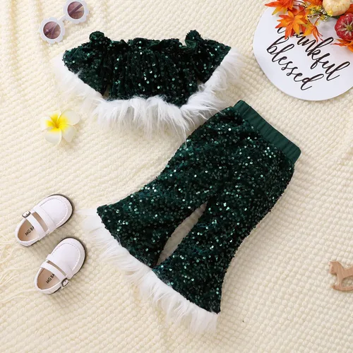 Vista 2 de Tops de Navidad para bebés y niñas, leggings trajes de Navidad