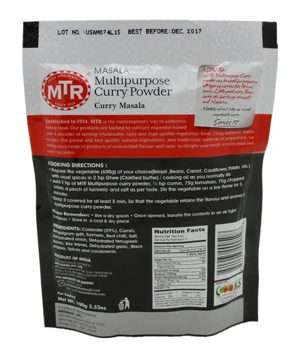 Vista 2 de MTR Curry Masala Multiusos 100gms