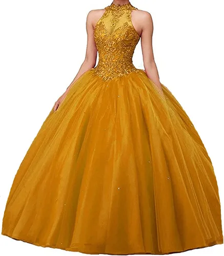 Vista 47 de QXMYOO Vestido de Gala de Quinceañera Sweet 16 Fiesta de Graduación Vestido de Princesa para Adolescentes Negro (Style1-Black)