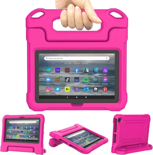 Vista 14 de Funda para tablet Amazon Fire 7 para niños (12ª generación, versión 2022), ligera, a prueba de golpes, apta para niños, funda para tablet Fire 7